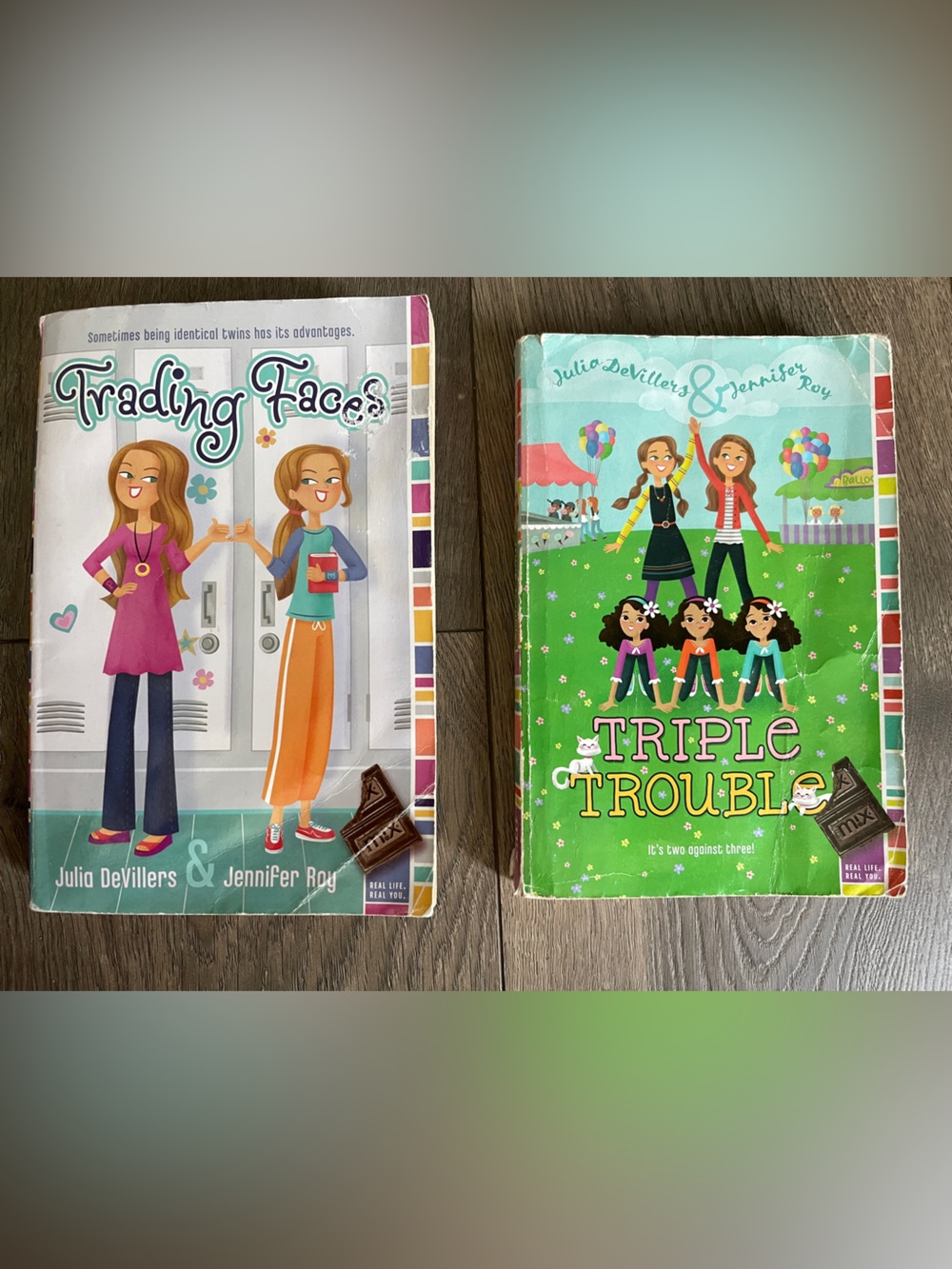 Set of 2 books, Trading Faces & Triple Trouble
